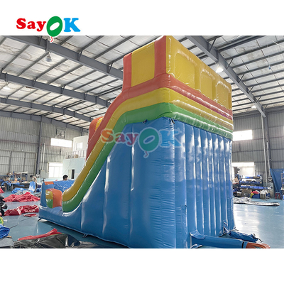 Outdoor Inflatable Slide Đơn giản PVC Inflatable Bouncer Slide Blow Up Commercial Slide Với ao cho trẻ em
