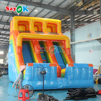 Outdoor Inflatable Slide Đơn giản PVC Inflatable Bouncer Slide Blow Up Commercial Slide Với ao cho trẻ em
