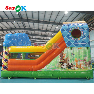 Trò chơi Lâu đài Bouncer Inflatable cho trẻ em Bữa tiệc nhà bơm bơm nhảy và trượt combo với lựa chọn cối xay gió