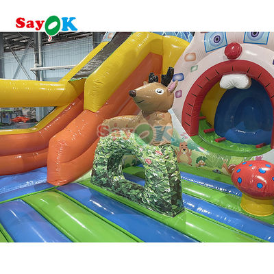 Commercial Dry Bouncer Slide Combo Inflatable Bouncy Moonwalk Jumping Castle Bounce House Cho Trẻ Em Người lớn