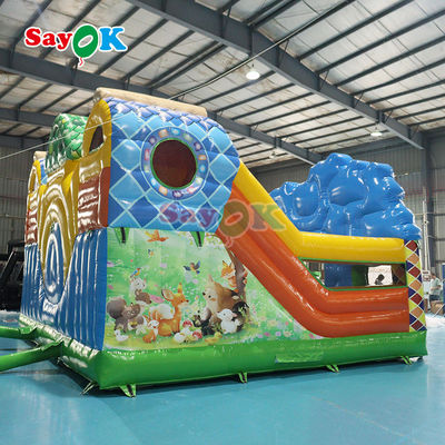 Commercial Dry Bouncer Slide Combo Inflatable Bouncy Moonwalk Jumping Castle Bounce House Cho Trẻ Em Người lớn