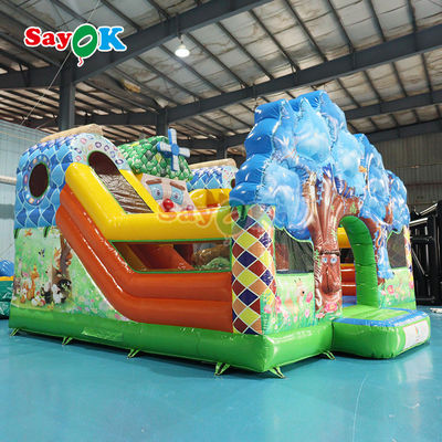 Commercial Dry Bouncer Slide Combo Inflatable Bouncy Moonwalk Jumping Castle Bounce House Cho Trẻ Em Người lớn