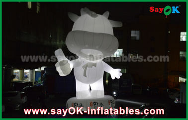 Tùy chỉnh inflatable nhân vật hoạt hình trắng gia súc 10m chiều cao