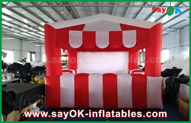 Lều nhà bơm hơi Lều khí bơm hơi màu đỏ và trắng tùy chỉnh cho quảng cáo sự kiện