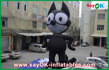 6mH Oxford vải đen inflatable nhân vật hoạt hình, inflatable mèo