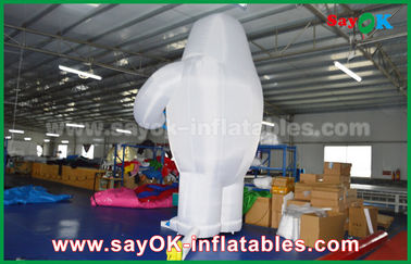 6m cao trắng thổi phồng phim hoạt hình mô hình, tùy chỉnh kích thước inflatable nhân vật cho sự kiện