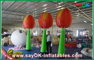 Màu đỏ khổng lồ Inflatable đôi hoa cho trang trí sân khấu với ánh sáng LED
