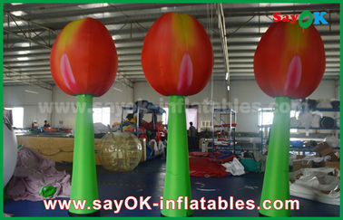 Màu đỏ khổng lồ Inflatable đôi hoa cho trang trí sân khấu với ánh sáng LED