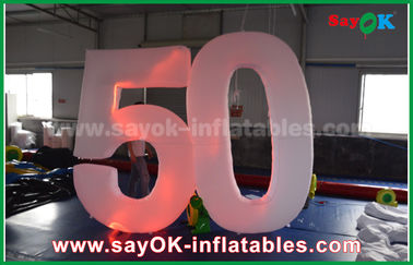 Số Inflatable tùy chỉnh với đèn LED cho các ưu điểm của sự kiện
