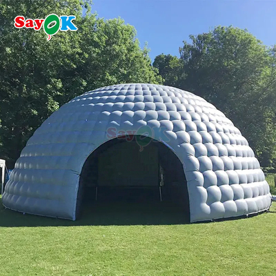 8m 26ft Xà Oxford bền lớn bơm Igloo Dome lều với máy thổi không khí