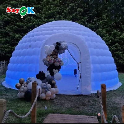 8m 26ft Xà Oxford bền lớn bơm Igloo Dome lều với máy thổi không khí