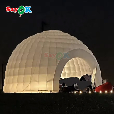 8m chống nước bên ngoài sự kiện Disco Igloo Dome Lều bơm với đèn LED