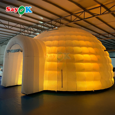 8m chống nước bên ngoài sự kiện Disco Igloo Dome Lều bơm với đèn LED