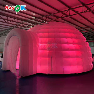 8m chống nước bên ngoài sự kiện Disco Igloo Dome Lều bơm với đèn LED