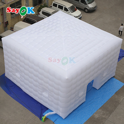 Tùy chỉnh White Square LED Light Tents Camping Party Event Bán trại bơm để thuê