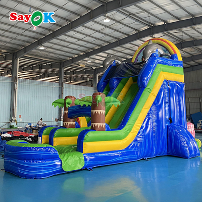 Nhập lượng lớn phim hoạt hình trampoline trượt bơm giant trượt bơm bouncer trượt lớn người lớn trượt nước bơm với hồ bơi