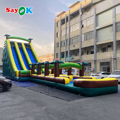 Tiêu chuẩn thương mại nước bơm đôi slide cây cọ nước slide bơm cho trẻ em và người lớn