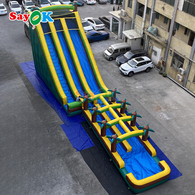 Tiêu chuẩn thương mại nước bơm đôi slide cây cọ nước slide bơm cho trẻ em và người lớn