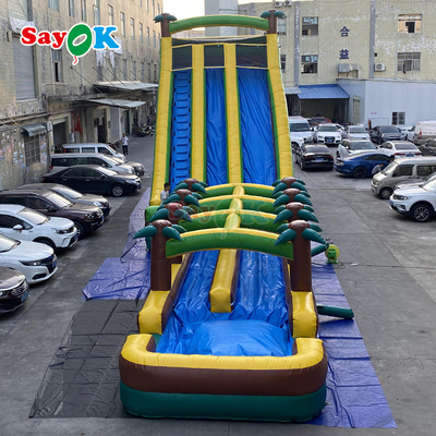 Tiêu chuẩn thương mại nước bơm đôi slide cây cọ nước slide bơm cho trẻ em và người lớn