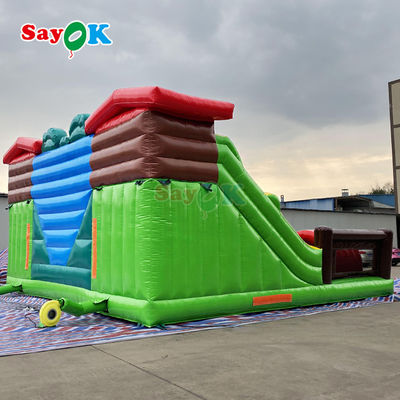 Khóa học chướng ngại vật đầy màu sắc cho trong nhà và ngoài trời Chơi thể thao đầy hơi Lâu đài đầy hơi với trượt