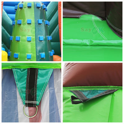 Khóa học chướng ngại vật đầy màu sắc cho trong nhà và ngoài trời Chơi thể thao đầy hơi Lâu đài đầy hơi với trượt