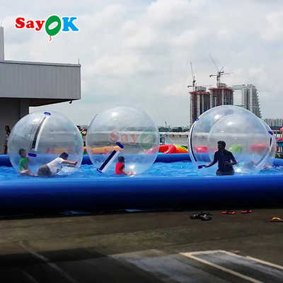 Bóng lăn nước phao bơm hơi Aqua Zorbing, hình trụ PVC trong suốt, bóng bong bóng nước cho người chơi trò chơi dưới nước
