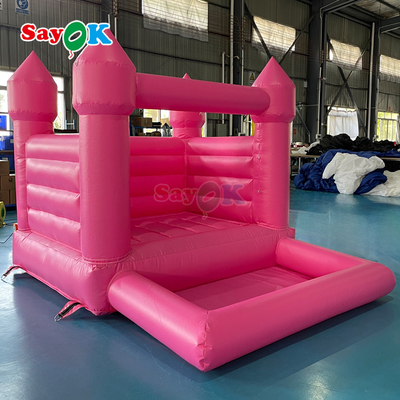 Sayok Tùy chỉnh PVC Bouncer Nhỏ Bơm hơi Đám cưới Màu hồng Nhà phao bơm hơi cho Tiệc ngoài trời