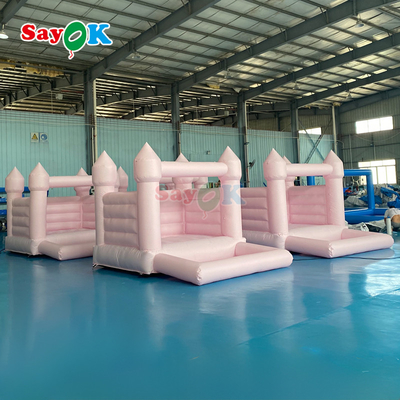 Sayok Tùy chỉnh PVC Bouncer Nhỏ Bơm hơi Đám cưới Màu hồng Nhà phao bơm hơi cho Tiệc ngoài trời