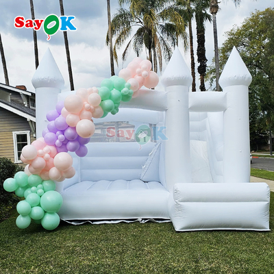 Sayok thương mại PVC thổi thổi bouncer slide Combo trắng thổi thổi đám cưới Bounce House