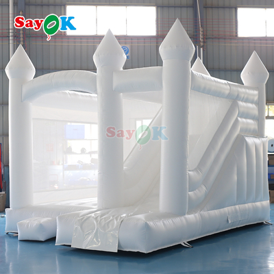 Sayok thương mại PVC thổi thổi bouncer slide Combo trắng thổi thổi đám cưới Bounce House