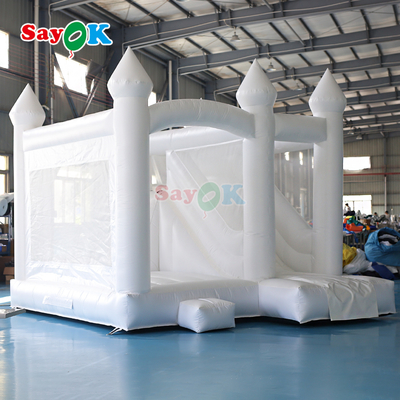 Sayok thương mại PVC thổi thổi bouncer slide Combo trắng thổi thổi đám cưới Bounce House