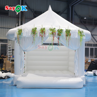 Sayok White Inflatable Bounce House Party ngoài trời Đám cưới Lâu đài nổi