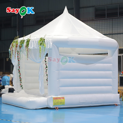 Sayok White Inflatable Bounce House Party ngoài trời Đám cưới Lâu đài nổi