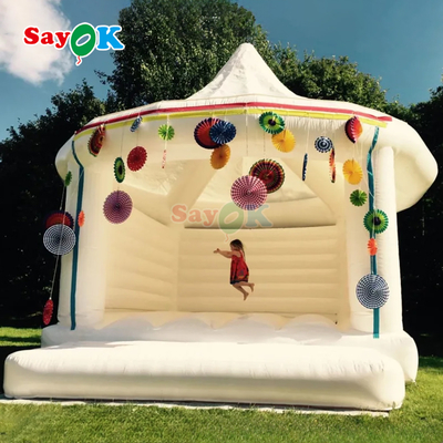 Lâu đài bơm hơi Sayok Wedding Bouncy Castle ngoài trời màu trắng