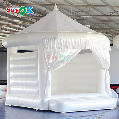 Lâu đài bơm hơi Sayok Wedding Bouncy Castle ngoài trời màu trắng