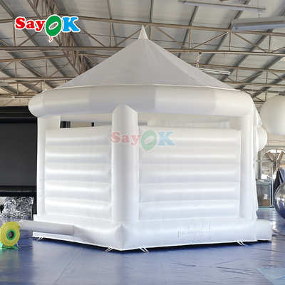Lâu đài bơm hơi Sayok Wedding Bouncy Castle ngoài trời màu trắng