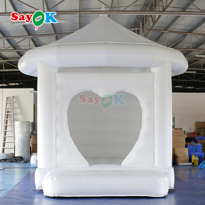 Lâu đài bơm hơi màu trắng tùy chỉnh cho tiệc cưới ngoài trời