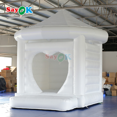 Lâu đài bơm hơi màu trắng tùy chỉnh cho tiệc cưới ngoài trời