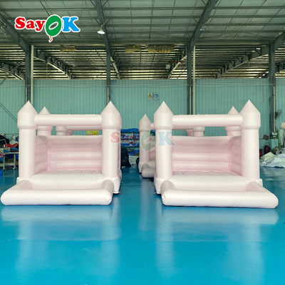 Nhà Bật Nhún Bơm Hơi Màu Hồng Nhỏ Nhà Bật Nhún Trắng Lâu Đài Bouncy cho Tiệc Sinh Nhật