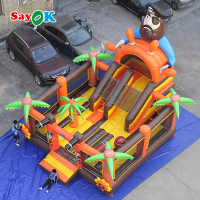 Tàu cướp biển Sayok Commercial Bounce House Combo Bouncer có slide