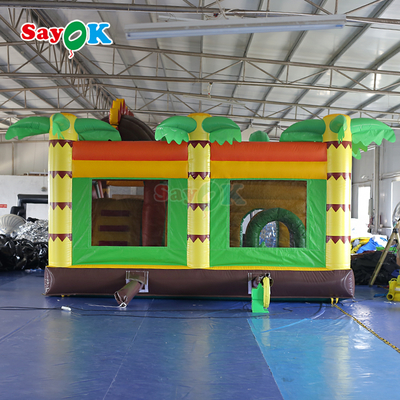 Sayok Nhà hơi bơm hơi khủng long thương mại có cầu trượt cho sự kiện ngoài trời