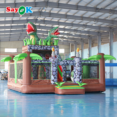 Sayok Nhà hơi bơm hơi khủng long thương mại kết hợp cầu trượt cho sự kiện ngoài trời