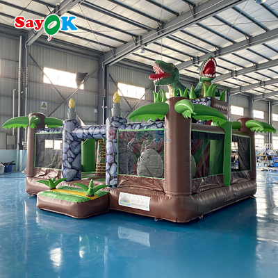 Sayok Nhà hơi bơm hơi khủng long thương mại kết hợp cầu trượt cho sự kiện ngoài trời