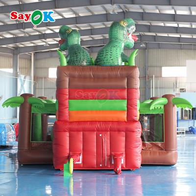 Sayok Nhà hơi bơm hơi khủng long thương mại kết hợp cầu trượt cho sự kiện ngoài trời