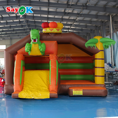 Sayok Nhà Bạt Bơm Hơi Nhỏ Kết Hợp Khủng Long Nhà Bạt Bơm Hơi Trượt cho Trẻ Em