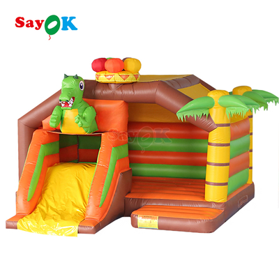 Sayok Nhà Bạt Bơm Hơi Nhỏ Kết Hợp Khủng Long Nhà Bạt Bơm Hơi Trượt cho Trẻ Em
