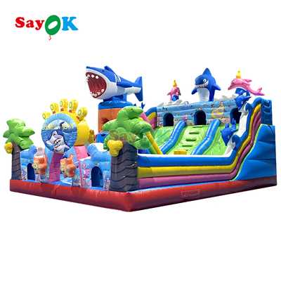 Sayok Nhà phao bơm hơi khổng lồ Seaworld Khu vui chơi trẻ em Tổ hợp nhà phao bơm hơi với Cầu trượt Leo trèo