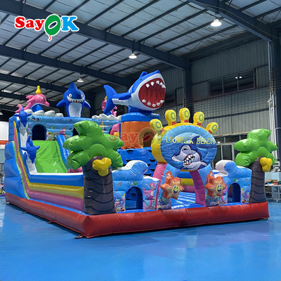 Sayok Nhà phao bơm hơi khổng lồ Seaworld Khu vui chơi trẻ em Tổ hợp nhà phao bơm hơi với Cầu trượt Leo trèo