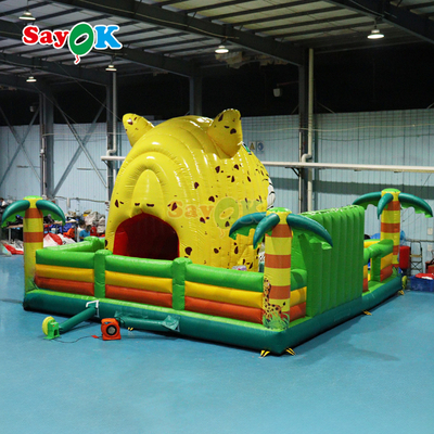Tiger Jungle Chủ đề Bounce House Inflatable Giant Bouncy Castle cho trẻ em