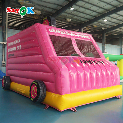 Sayok Pink Car Bounce House Inflatable Bouncer Thương mại cho trẻ em